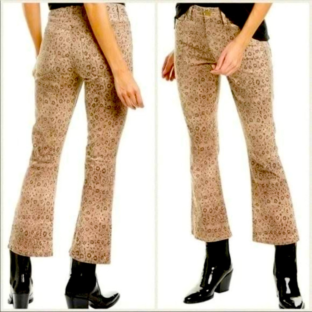 Frame Le Crop Mini Boot Snake Python Print In Van… - image 1